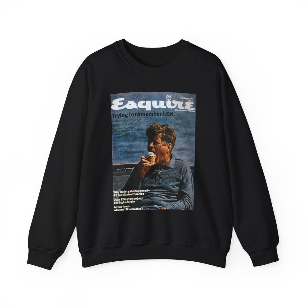 Trying To Remember JFK Graphic Print LS Unisex Heavy Blend™ Crewneck Sweatshirt