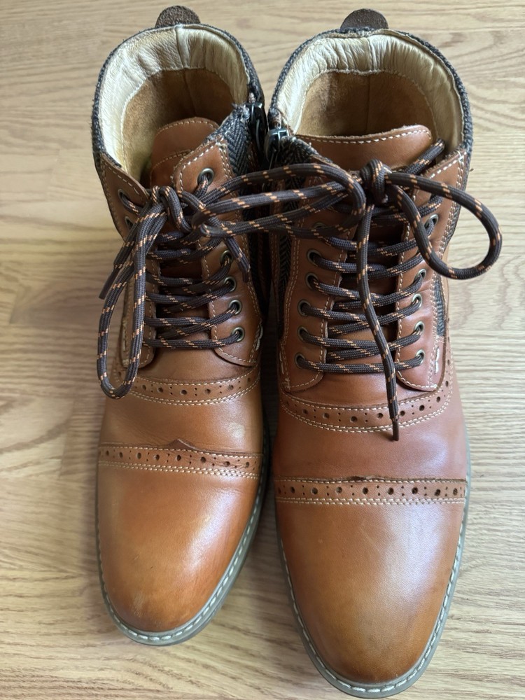 Men's Arkbird Leather Chelsea Boots Size 11 Chukka Lace-Up Oxfords