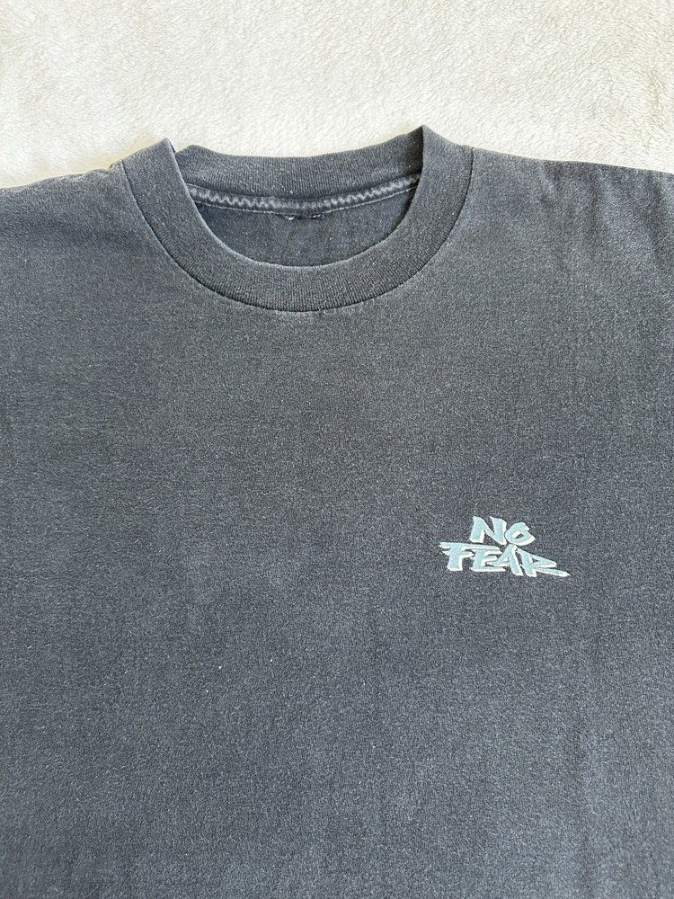 Vintage 90’s No Fear Black Graphic Logo Print T-Shirt Men’s XL