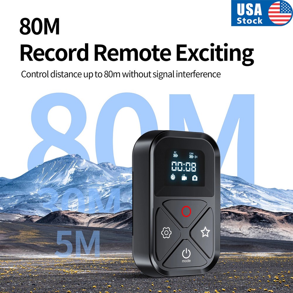 80M Smart Wireless Remote Control Camera Controller for GoPro 12/11/10/9/8/MAX—