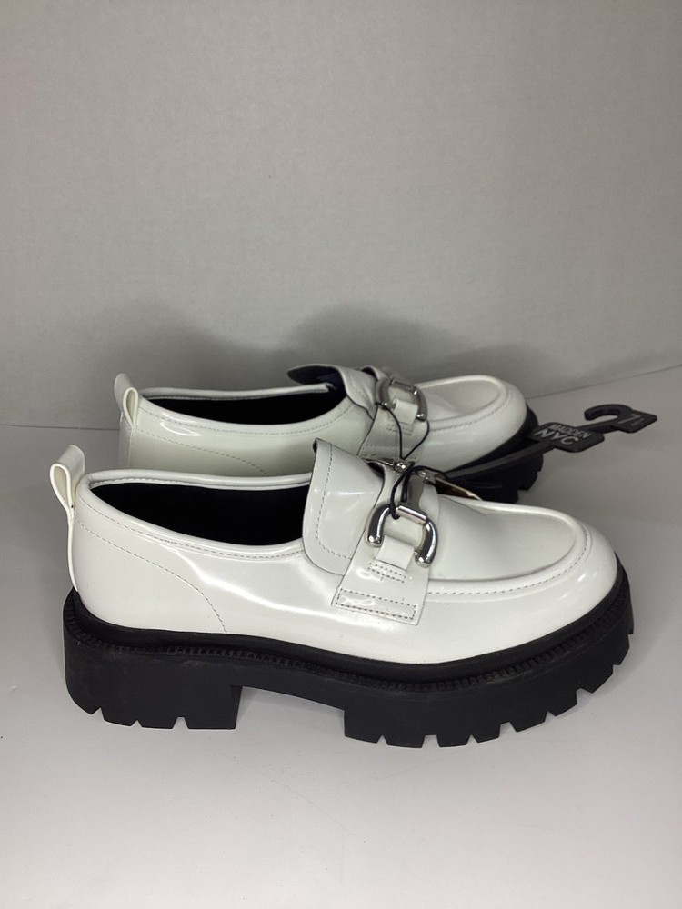 NWT Madden NYC Size 7.5 Women’s White Platform Chunky Loafers Y2K Loafers
