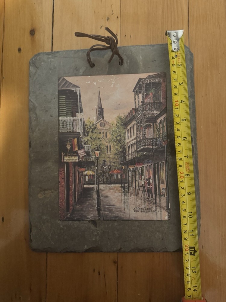 NEW ORLEANS ARTIST: Knut Engelhardt, Historical Art on Original Roofing Slate