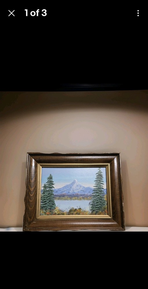 Original framed landscape artwork oil on canvas