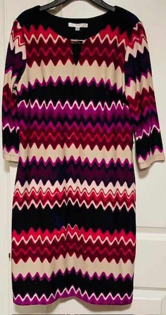 Studio One new york Women's Dress Size 6 Multicolor Geometric 3/4 sleeve