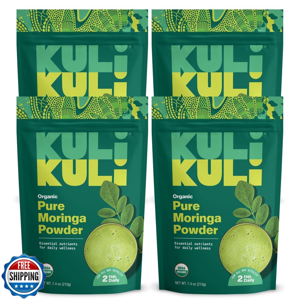 Organic Kuli Kuli Moringa Leaf Powder for Smoothies 100% Pure