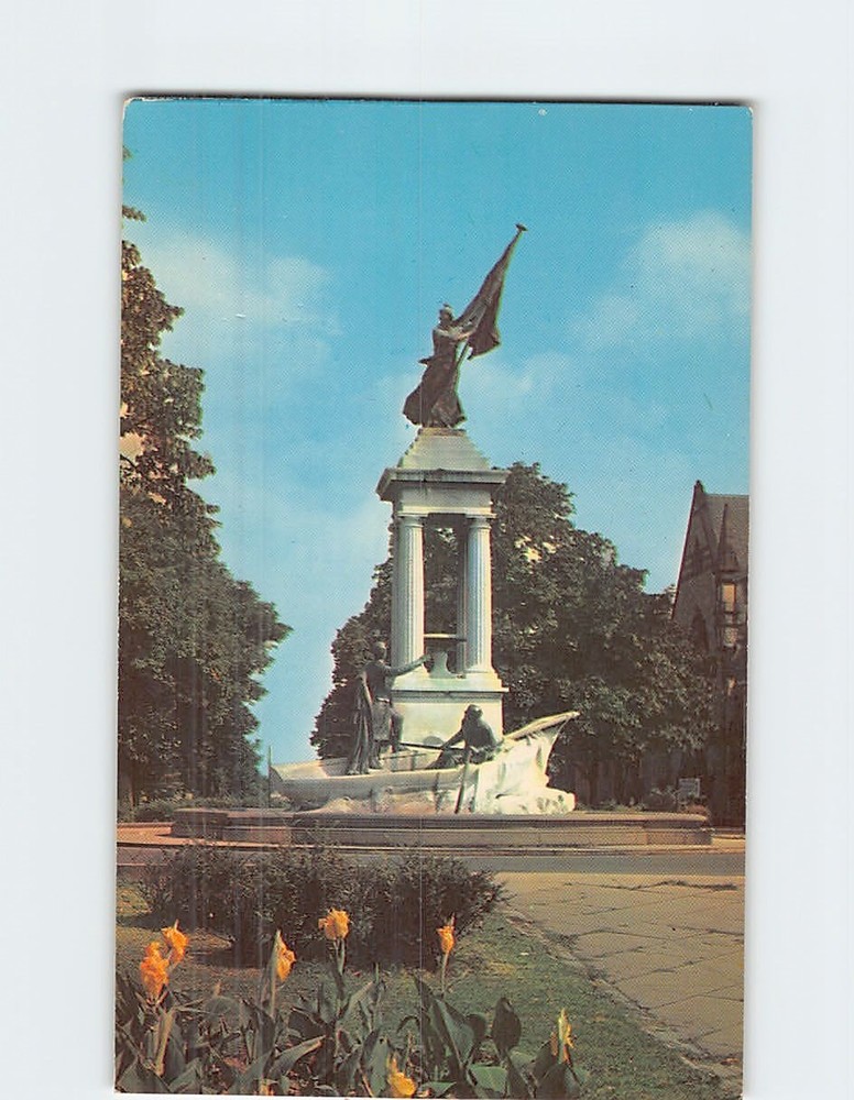 Postcard Francis Scott Key Monument Eutaw Place Baltimore Maryland USA