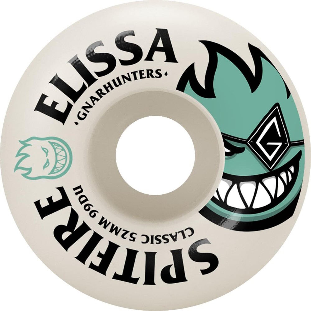 Spitfire Steamer Classic 99a Gnarhunters 52mm White Skateboard Wheels 4-Pack