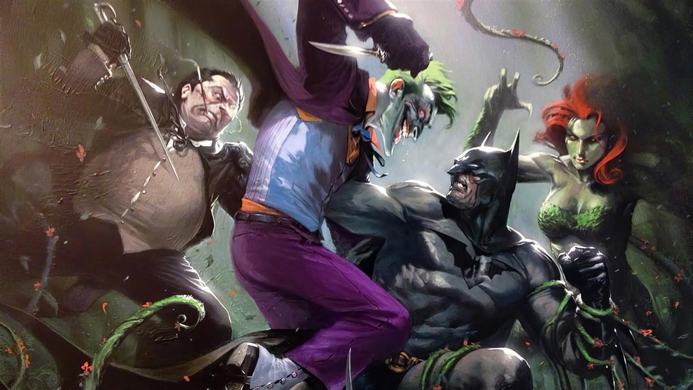 Joker vs DC Penguin Poison Ivy Metal Art Print Comics Poster 8in x 12in Lot Up