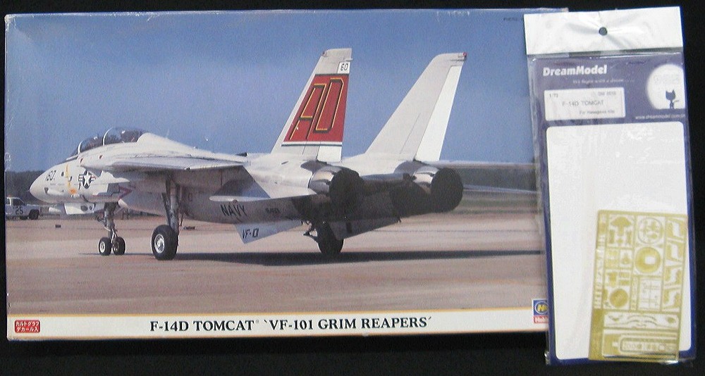 1/72 Hasegawa Models F-14D TOMCAT VF-101 + Dream Model Photo Etch *NMIB*