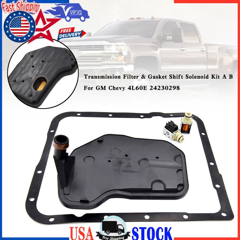 Transmission Filter & Gasket Shift Solenoid Kit A B For GM Chevy 4L60E 24230298