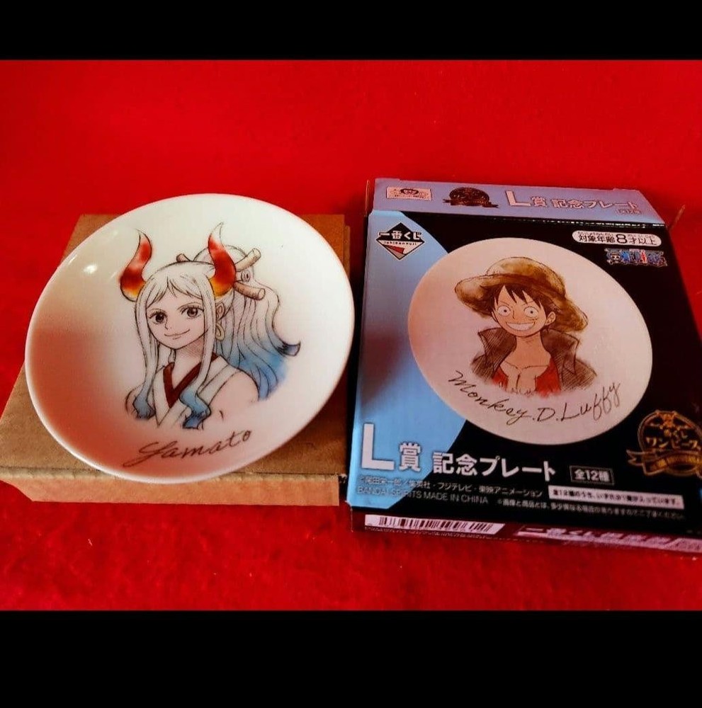 One Piece Ichibankuji L Award Commemorative Plate Yamato Small Wano Country Tabl