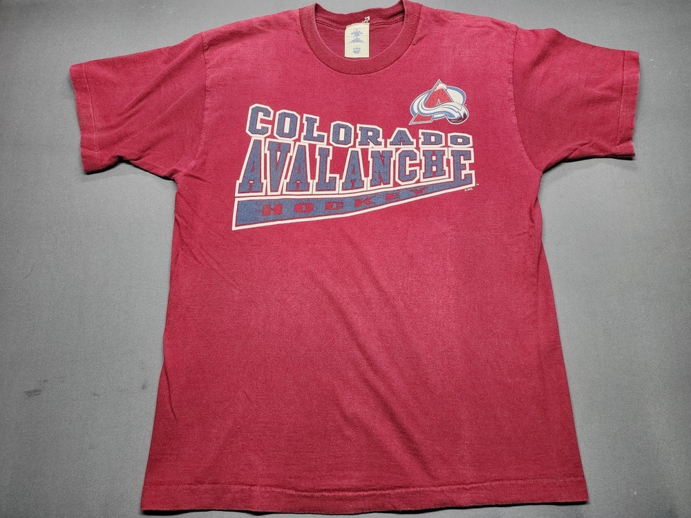 Vtg Colorado Avalanche Shirt L RARE NHL Hockey Single Stitch Denver National 90s
