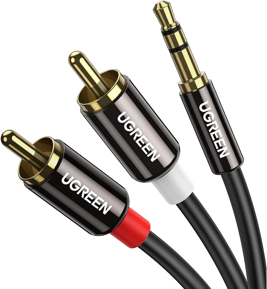 3.5Mm to RCA Cable, 3.3FT RCA Male to Aux Audio Adapter Hifi Sound Headphone Jac