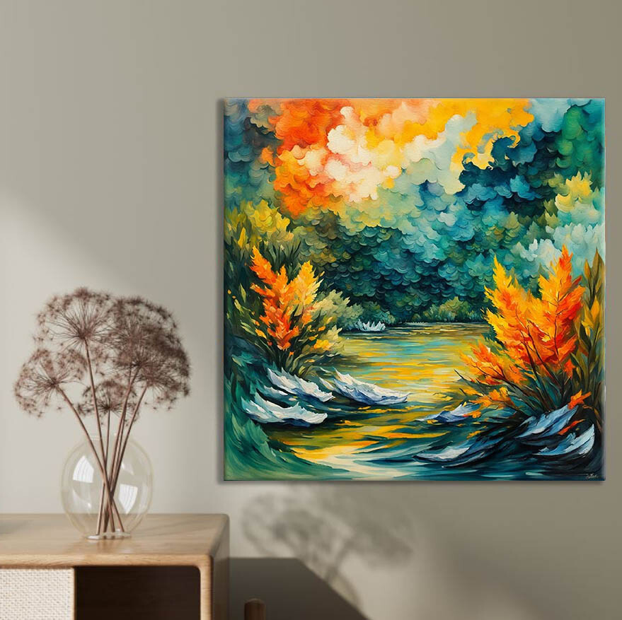 Abstract Autumn Forest Limited Edition High Quality Home Decor Australian Made-image