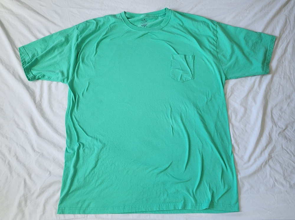 Lot of 2 Stafford T Shirt 3XLT Green Blue Pocket Heavyweight Workwear Minimalist