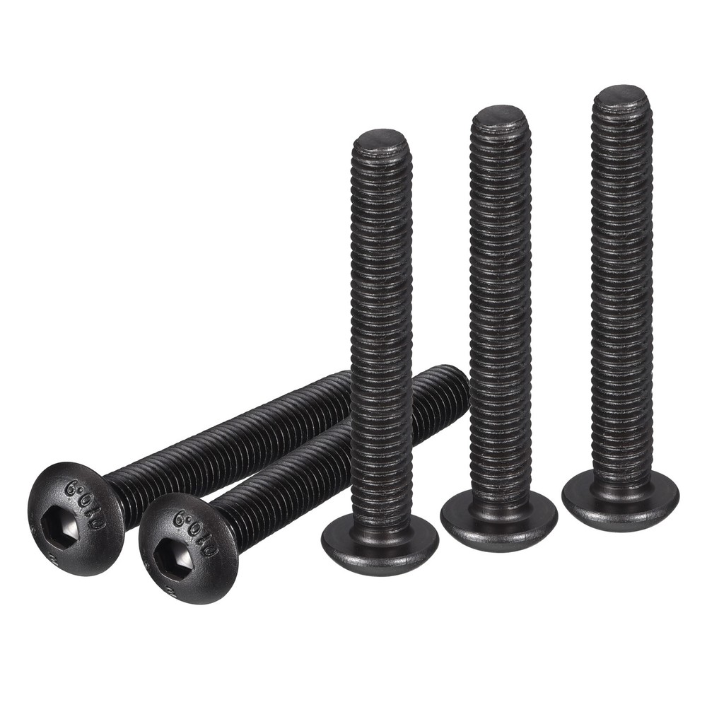50PCS M5-0.8x35mm Button Head Socket Cap Screw Hex Drive Full Thread Fasteners