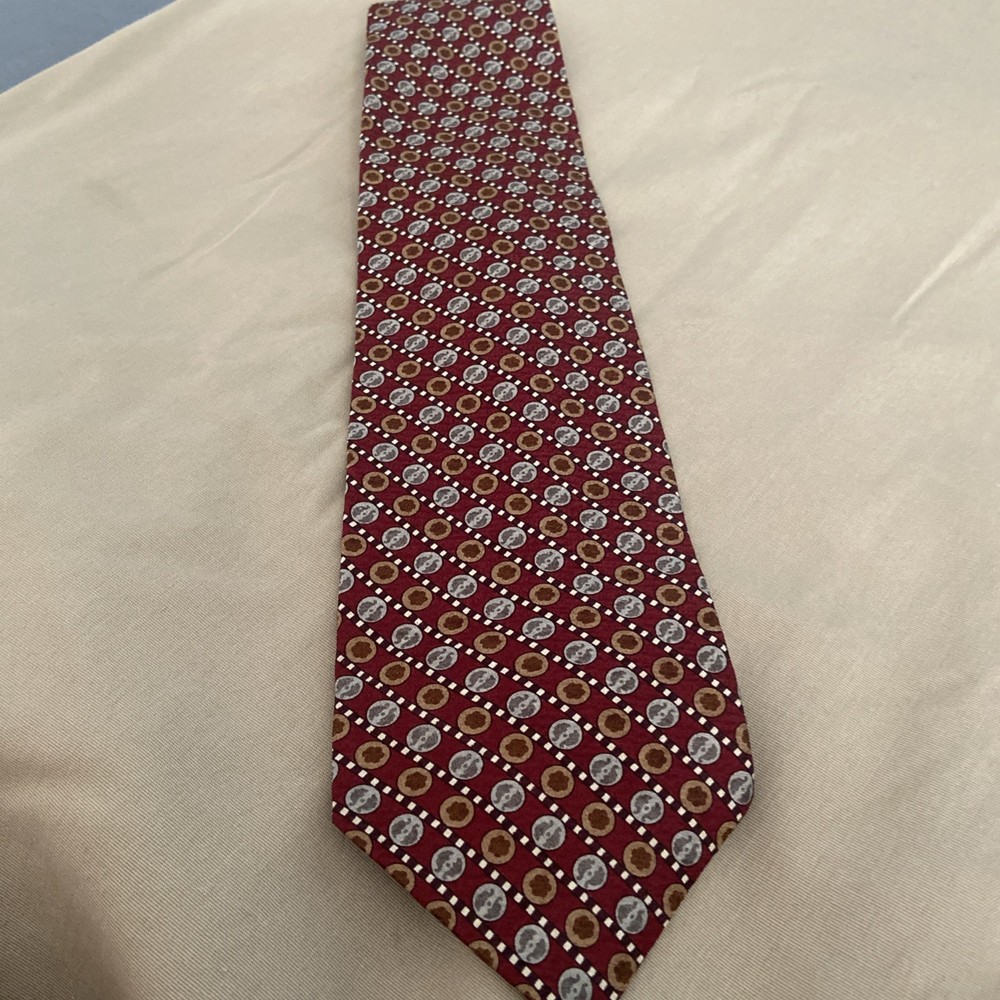Vintage Calvin Klein Burgundy 100% Silk Men’s Neck Tie Made In USA