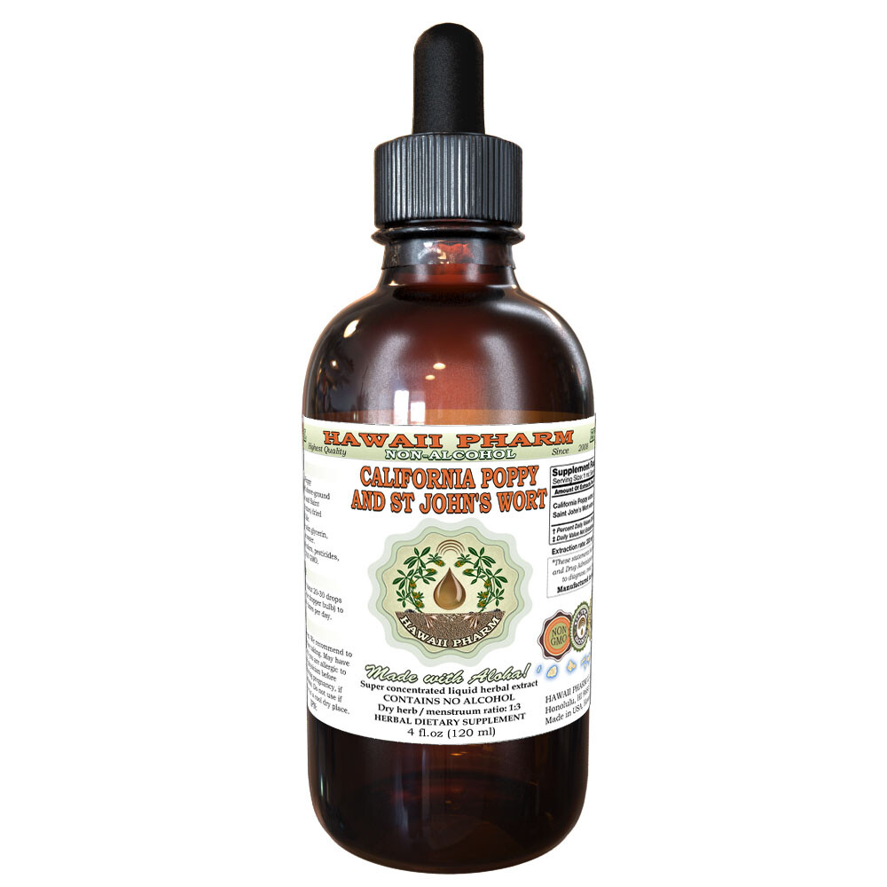California Poppy and St John's Wort Dried Flower Liquid Extract