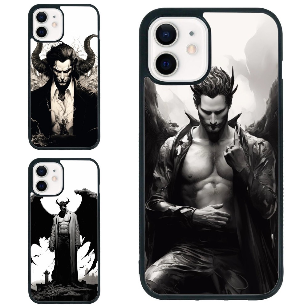 Black and white Lucifer Lightweight Cover For iPhone XS XR 6 7 8 Plus SE 2nd 3rd