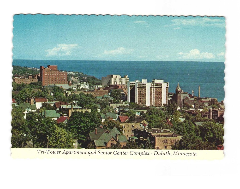 Tri Tower Apartments and Senior Center Complex Duluth MN VTG postcard UNP