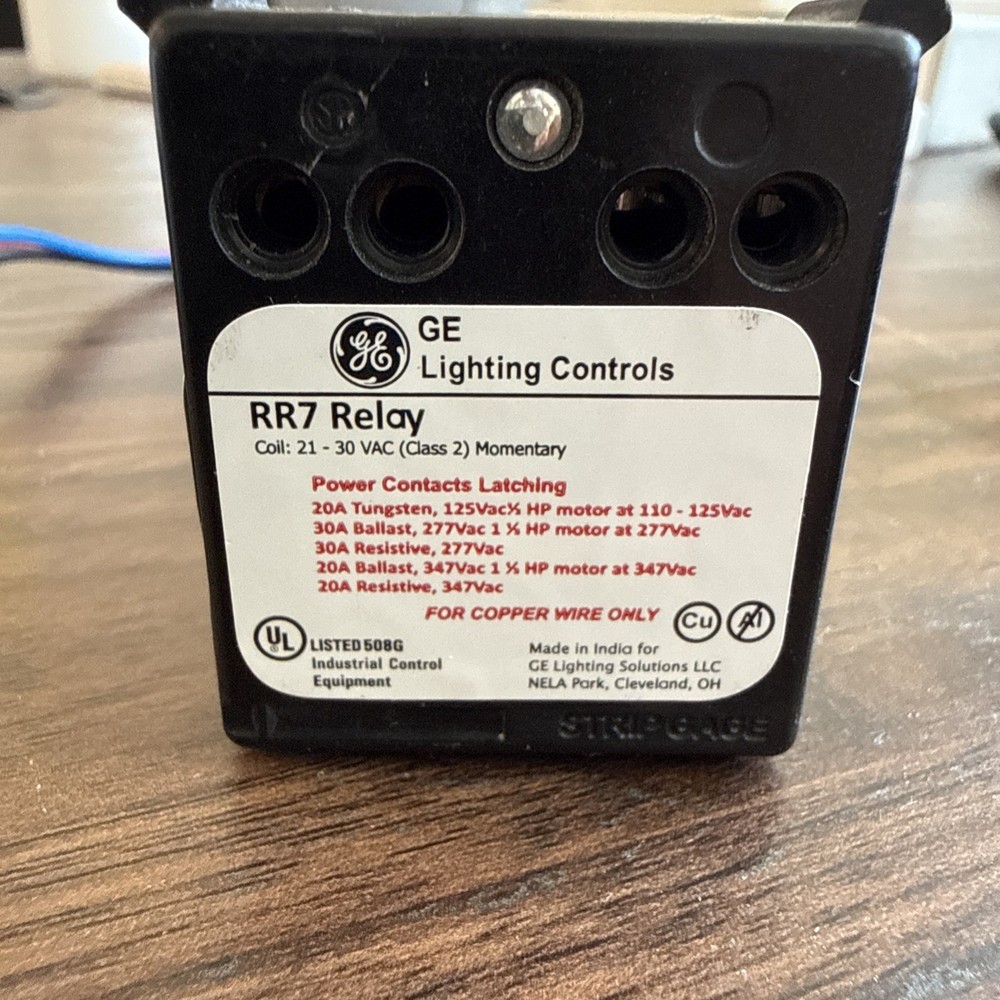 General Electric RR7 Low Voltage Relay Class 2
