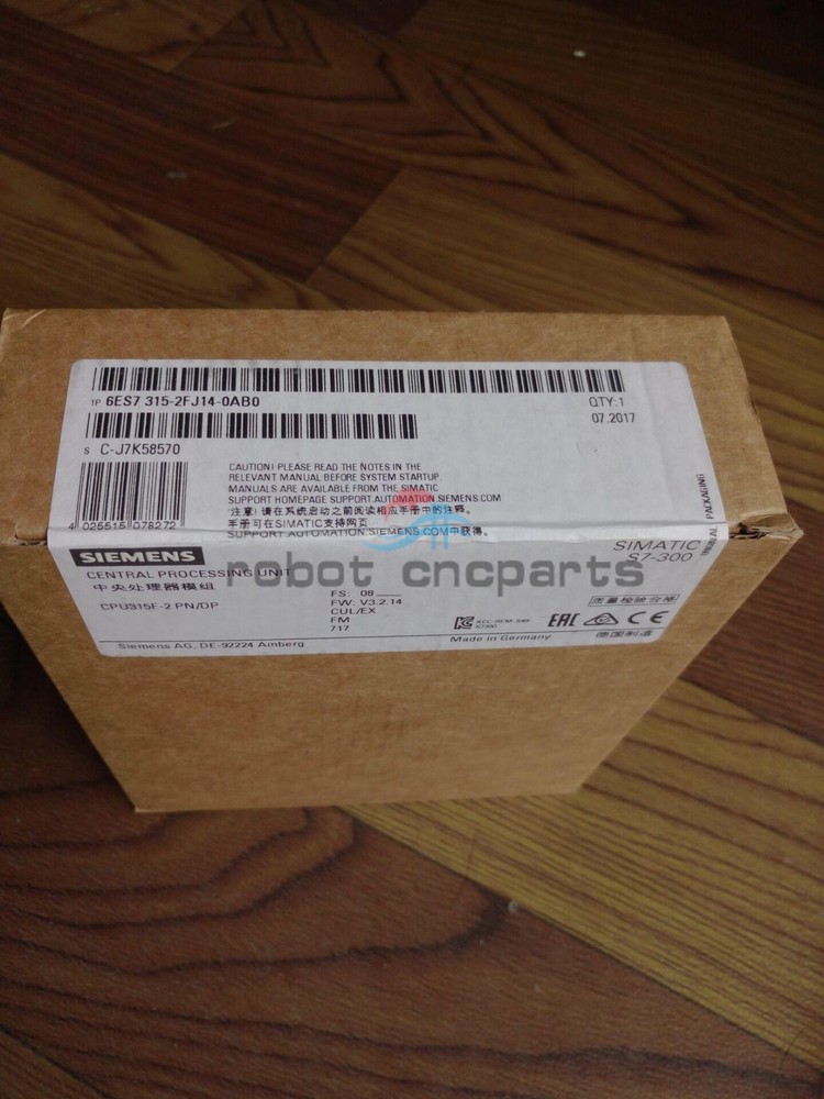 1Pc Siemens Cpu Module 6Es7315-2Fj14-0Ab0 6Es7 315-2Fj14-0Ab0 New