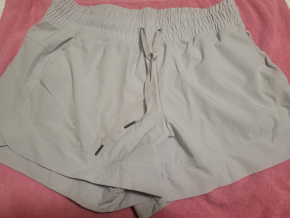 Apana Women's Gray Athletic Shorts Drawstring Elastic Waist Lightweight