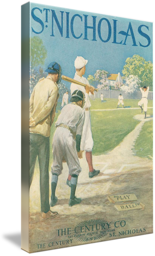 Canvas Art - St. Nicholas Baseball Vintage Advertisement,