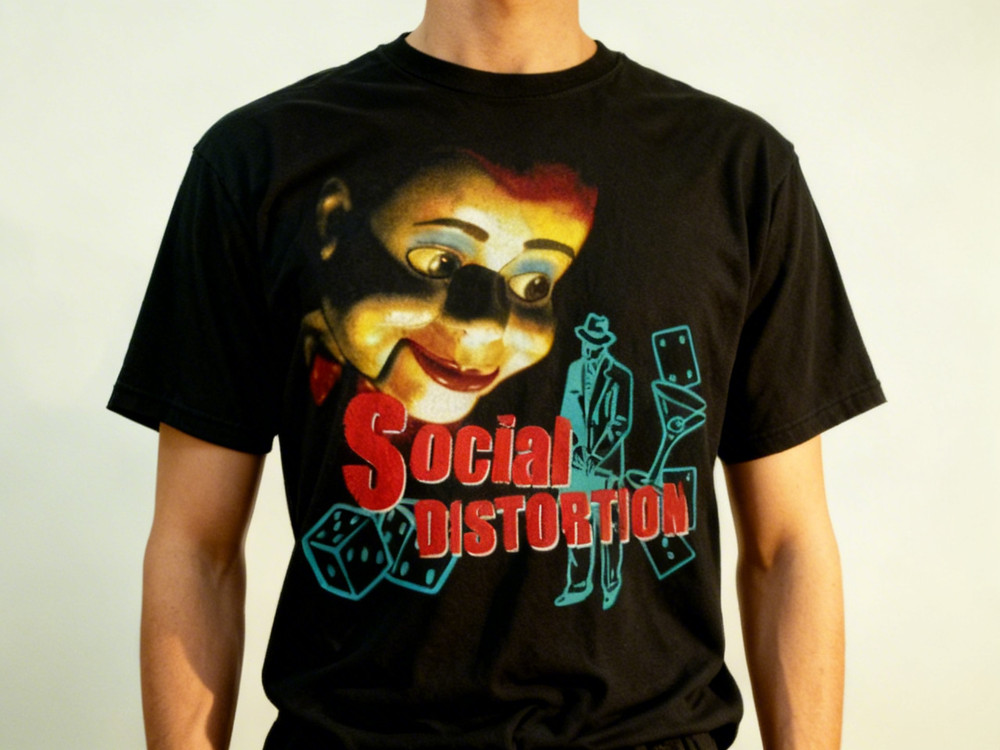 Reprint SOCIAL DISTORTION Band Short Sleeve Black Men S-234XL T-Shirt NWT!