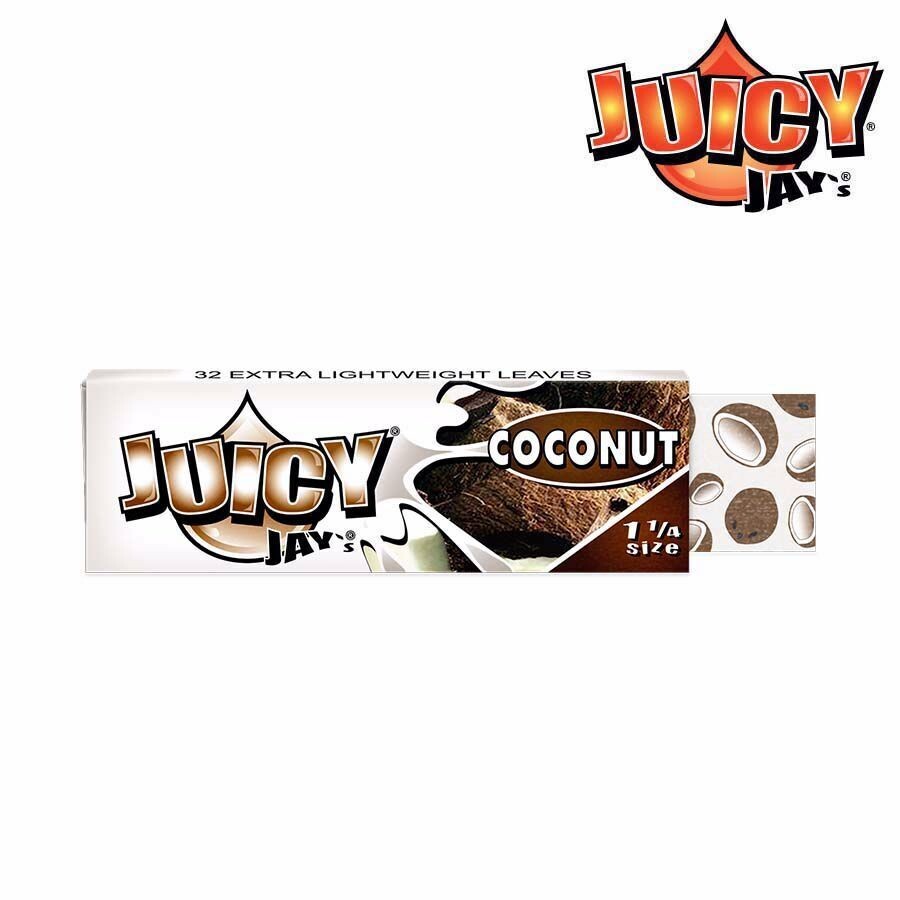Juicy Jay’s Flavored Rolling Papers –Coconut– 1 1/4