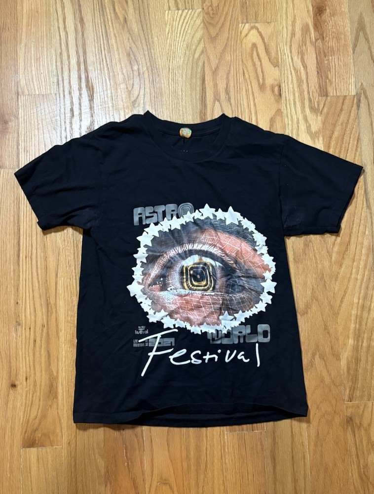 Travis Scott Astroworld 2021 T-Shirt Small Black Cactus Jack Festival Merch