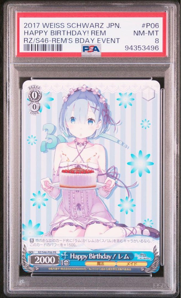 PSA10 Happy Birthday! Rem Re ZERO -Starting Life in Another World Weiss Schwarz
