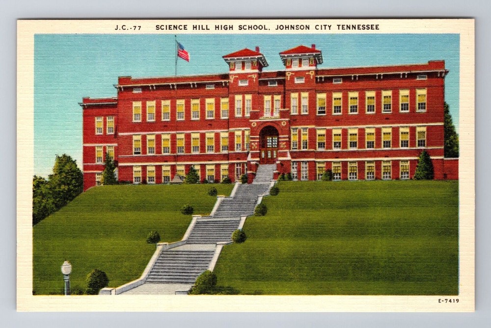 Johnson City TN-Tennessee, Science Hill High School, Vintage Souvenir Postcard