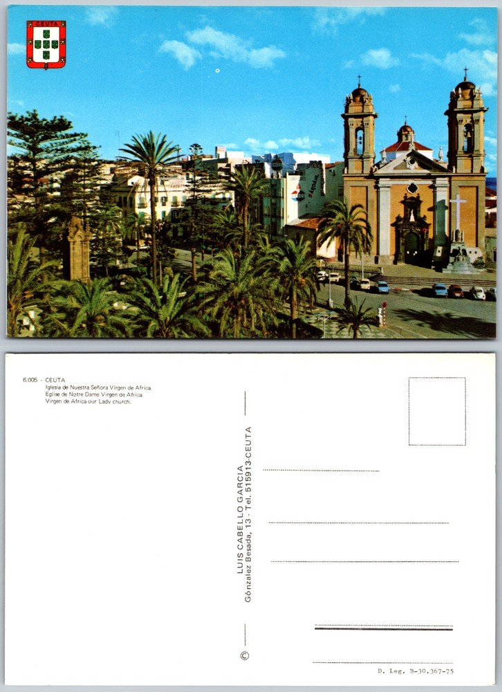 Continental Nuestra Senora Virgen de Africa Ceuta Postcard