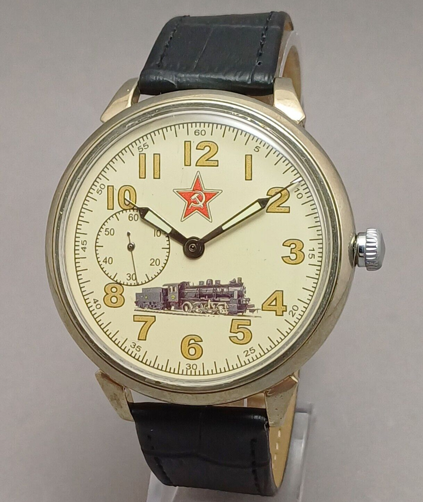 Molnija Molnia Train Vintage USSR Soviet Russian mechanical Wristwatch #160
