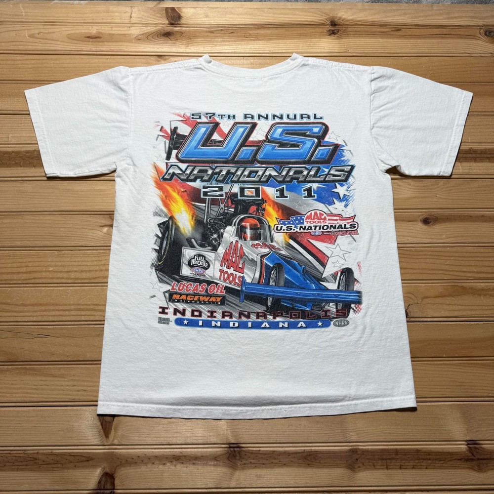 Vintage Y2K NHRA Indianapolis 57th Annual U.S. Nationals Drag Race Shirt Medium