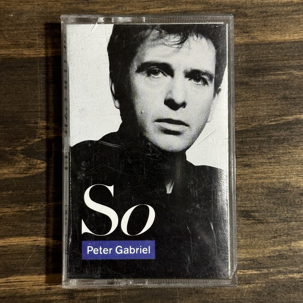 Peter Garbriel - So 1986 Cassette Tape Vintage Rock Geffen Sledgehammer Red Rain