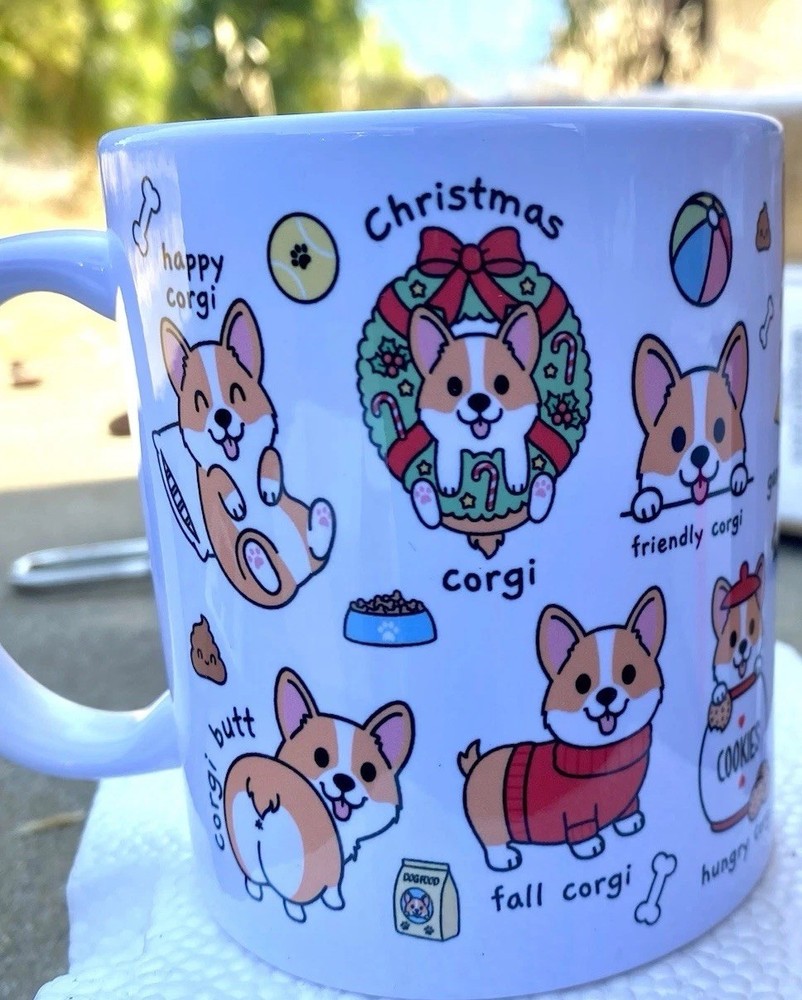 Corgi Coffee Mug – Cute Puppy Cup Gift for Dog Mom Dad Animal Lover