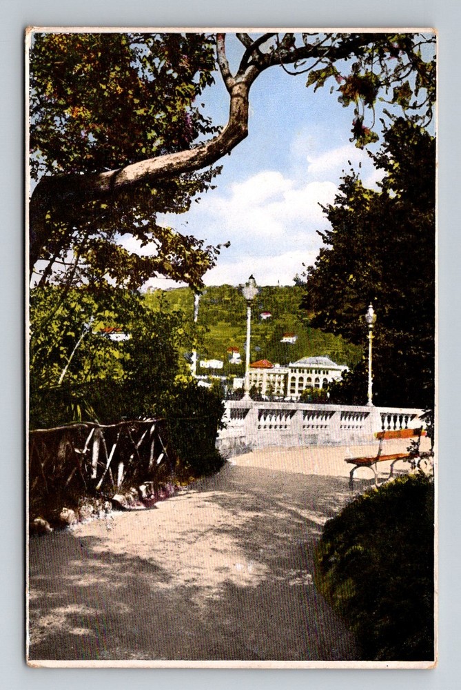 Slovenia- Portorose Scenic Promanade Old Postal Card View Vintage c1927 Postcard