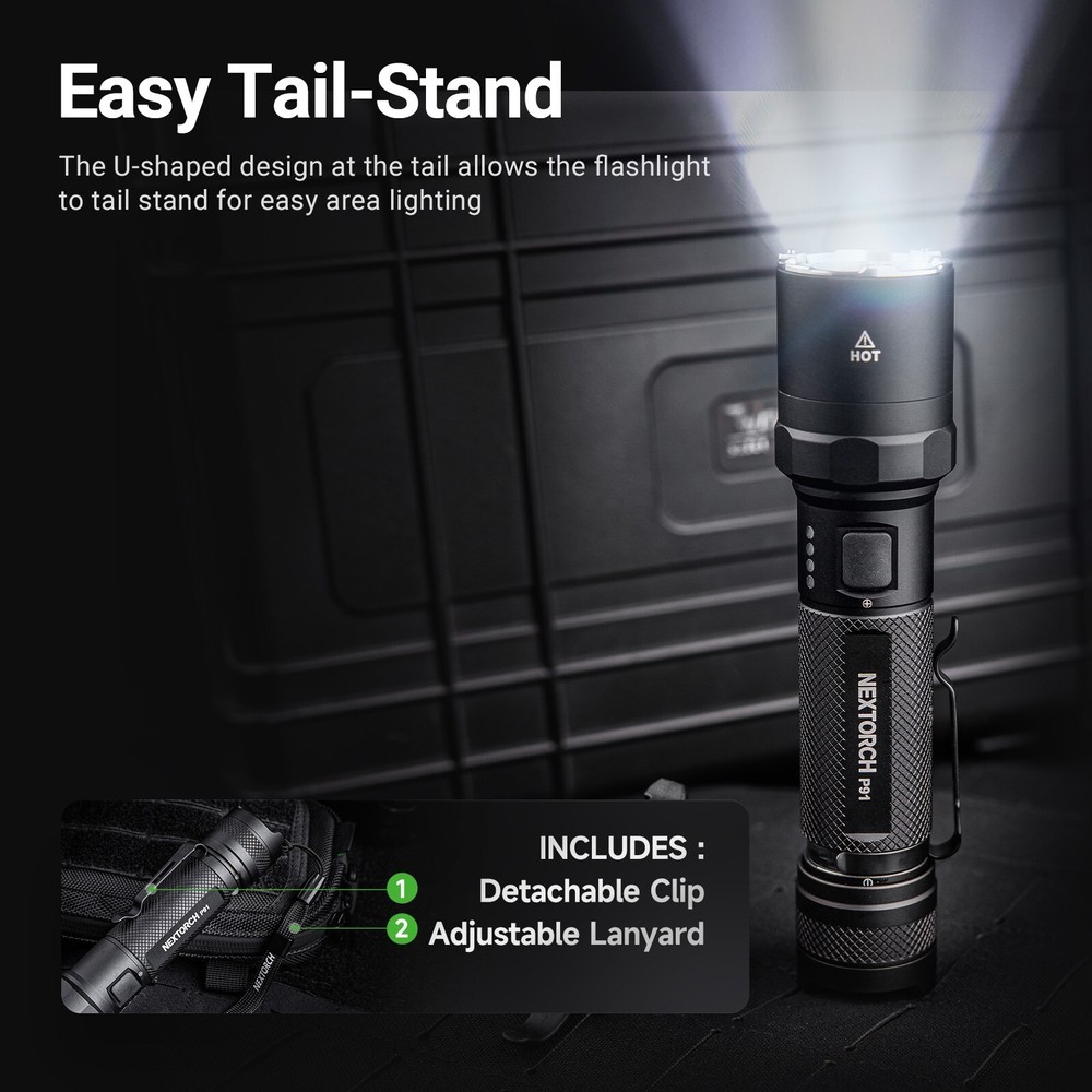 NEXTORCH P91 Dual Switch Flashlight - 5000 Lumens
