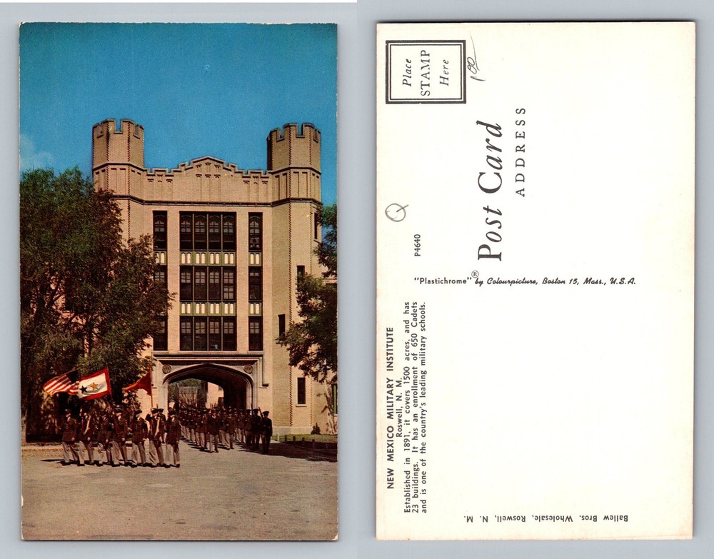 Roswell, NM-New Mexico, New Mexico Military Institute Cadets Vintage Postcard