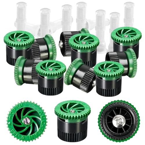 10 Pieces Variable Arc Nozzle, Pop-up Sprinkler Heads Replacement Compatible wit