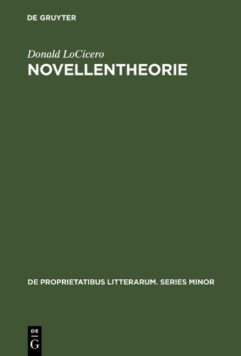Donald LoCicero Novellentheorie (Hardback)