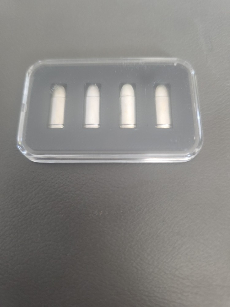 Four 1gram. Silver Bullets In Case.999 Fine Silver.