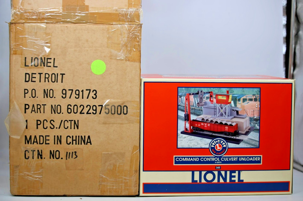 Lionel 6-2975 Command Control Culvert Unloader O Gauge Action Accessory