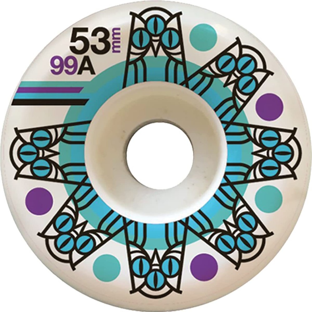 Triclops Roulette 53mm 99a White Skateboard Wheels (Set of 4)
