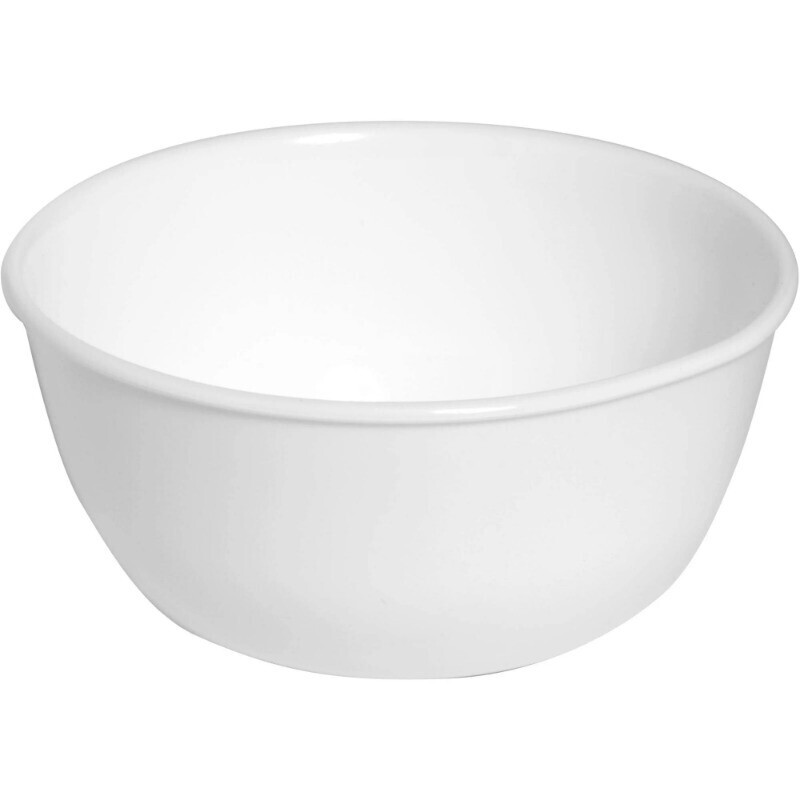 White 28oz Round Dinner Bowl for Cereal, Soup, Salad & Snacks – Sturdy & Versatile