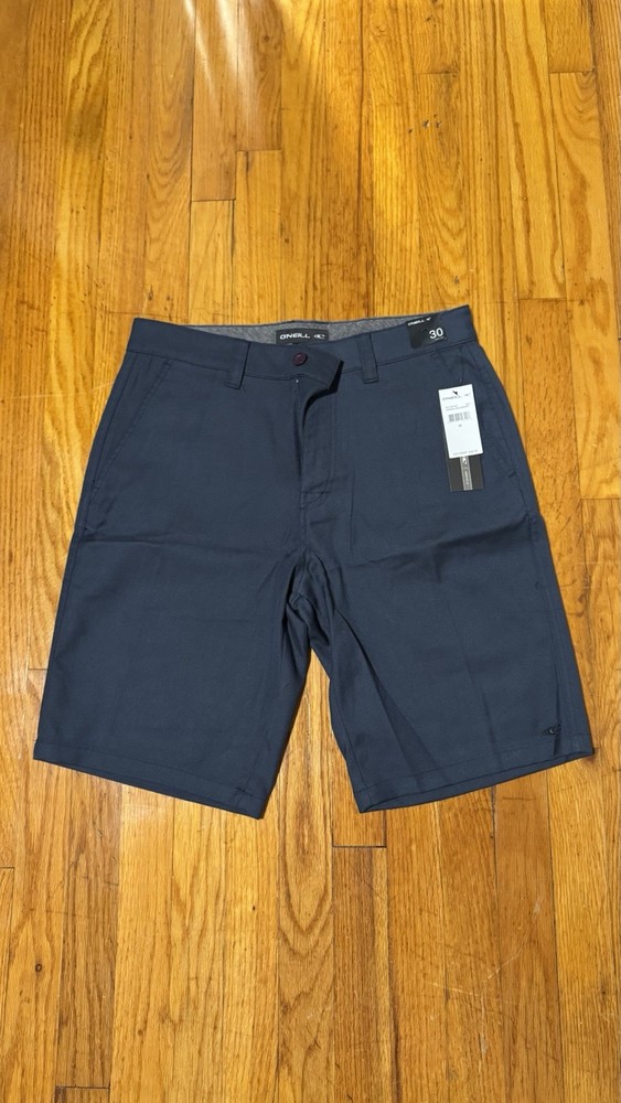 O'Neill Mens Shorts Size 30 Blue Stretch Chino Flat Front Golf Outdoor Travel
