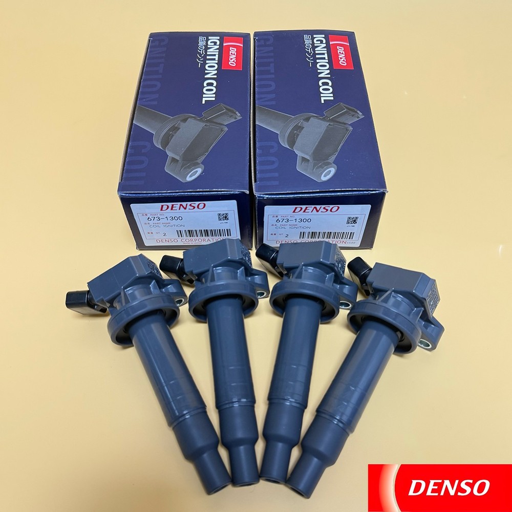 Pack of 4 DENSO 90919-02239 Ignition Coils for 2000-2008 Toyota Pontiac 1.8L