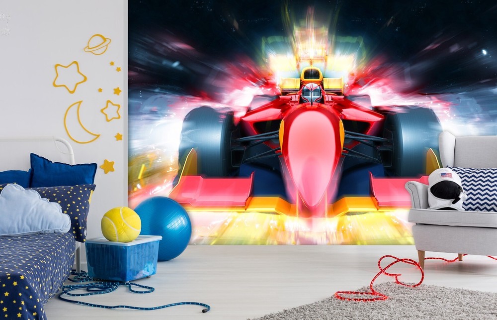 3D Racing Car ZHUA3877 Wallpaper Wall Murals Removable Self-adhesive Ann